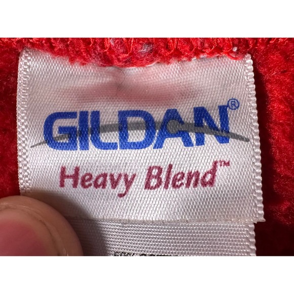 Mens Red Canada Est 1867 Hoodie Sweatshirt Gildan Heavy Blend Small Pullover - Picture 3 of 9